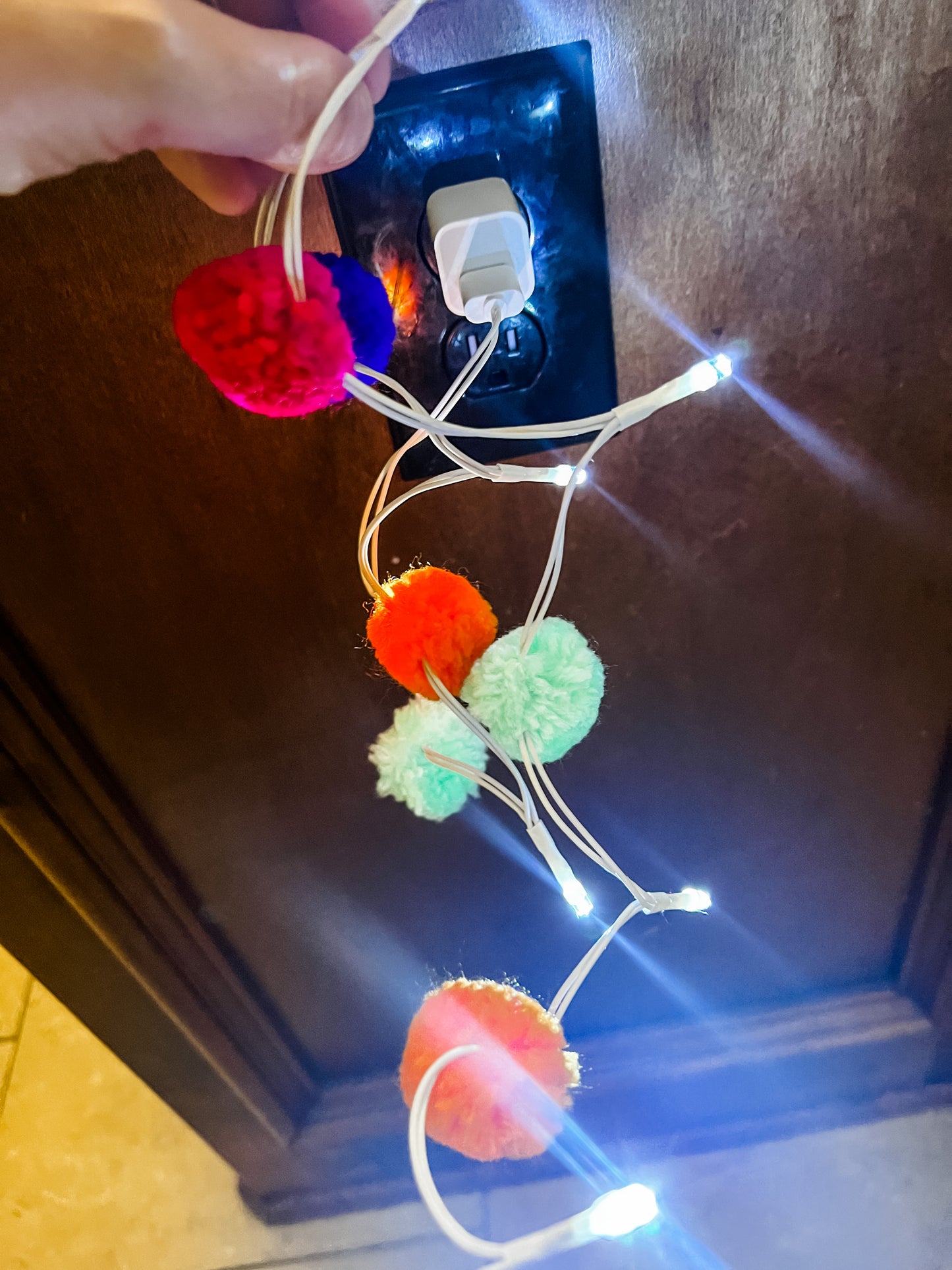 Pom Pom iPhone charger